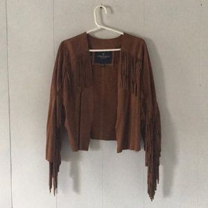 Suede fringe jacket